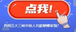 國(guó)網(wǎng)南網(wǎng)華能大唐國(guó)家能源三峽中核人均薪酬哪家強(qiáng)？