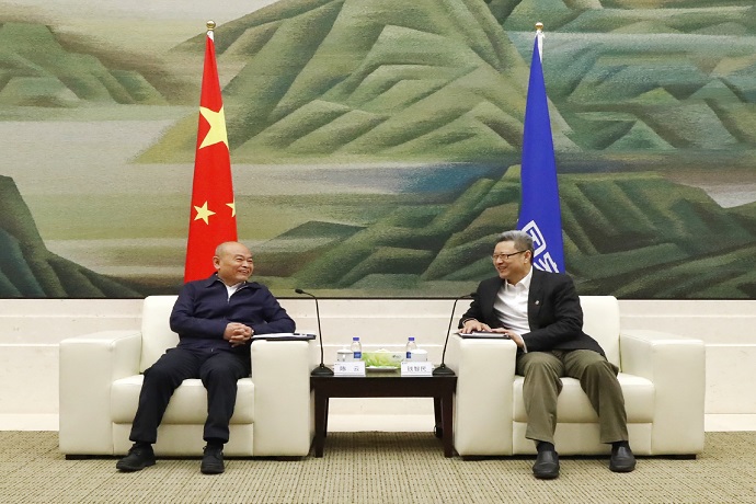 錢(qián)智民會(huì)見(jiàn)中國(guó)中鐵董事長(zhǎng)、黨委書(shū)記陳云