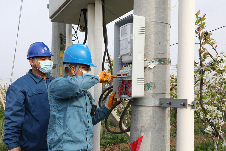 國網(wǎng)諸城市供電公司電力足，千畝梨園花正濃