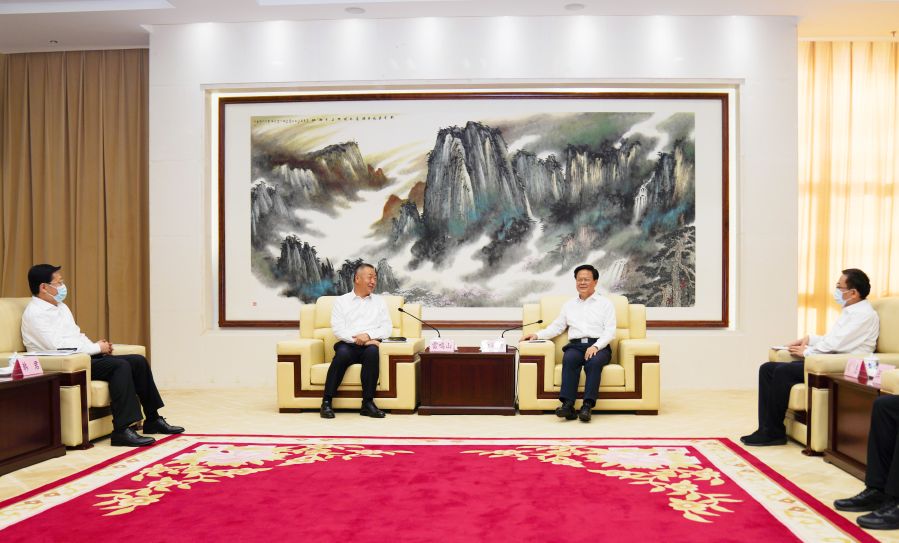 雷鳴山、韓君拜會(huì)安徽省委書記鄭柵潔