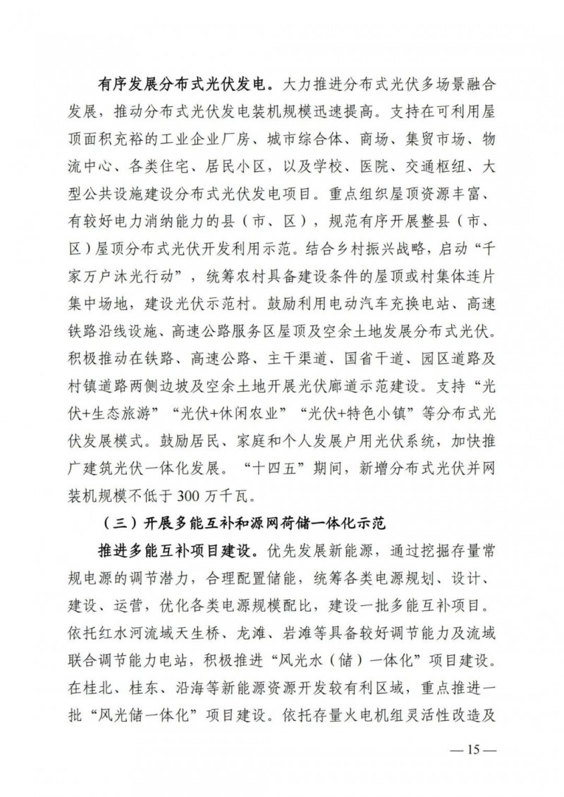 廣西“十四五”規(guī)劃：大力發(fā)展光伏發(fā)電，到2025年新增光伏裝機15GW！