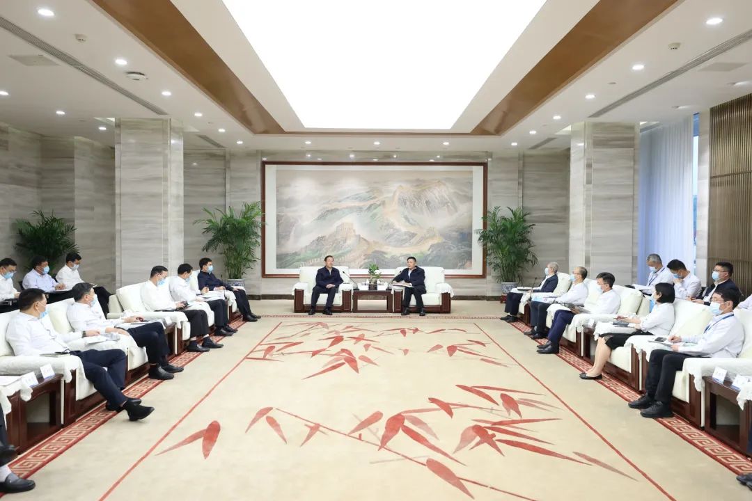 國家電網公司董事長、黨組書辛保安與東方電氣集團董事長俞培根、總經理徐鵬會談