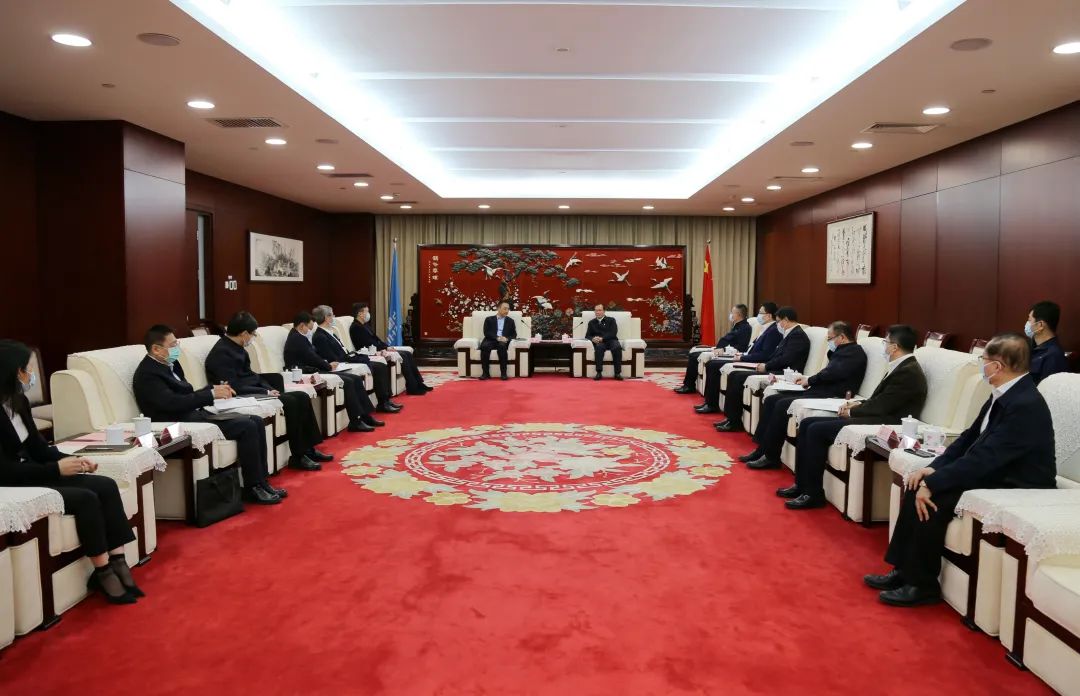 中國(guó)華電董事長(zhǎng)江毅、總經(jīng)理葉向東會(huì)見(jiàn)中國(guó)大唐董事長(zhǎng)鄒磊、總經(jīng)理劉明勝