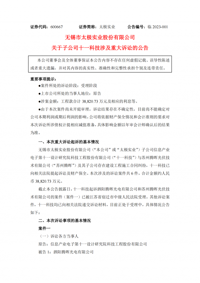 涉案金額3.88億！蘇州騰暉光伏被起訴
