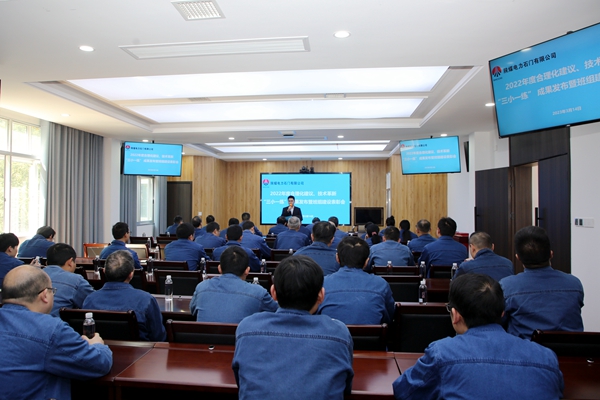 陜煤石電公司召開2022年合理化建議、技術(shù)成果發(fā)布會暨班組建設(shè)表彰會