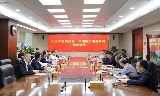 中國電建黨委書記、董事長丁焰章與長江水利委員會黨組書記、主任劉冬順會談